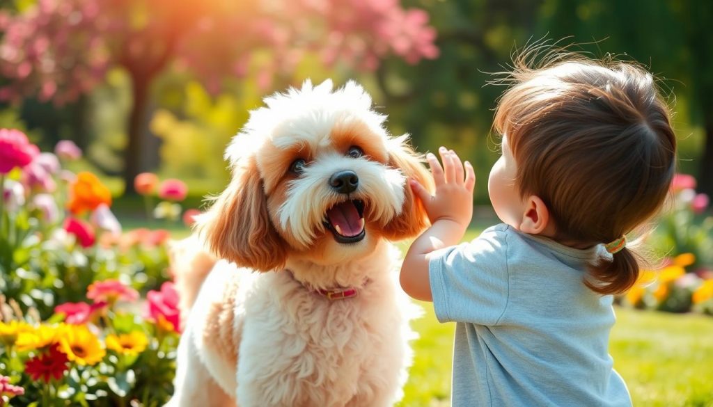 cavapoo with family